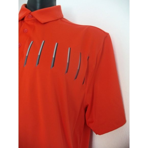 MENS UNDER ARMOUR HEAT GEAR LOOSE POLO SHIRT SIZE XLARGE ORANGE - Picture 8 of 9